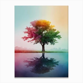 Rainbow Tree Canvas Print