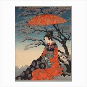 Shikisai No Oka, Japan Vintage Travel Art 2 Canvas Print