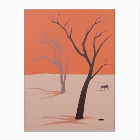 Namib Desert   Africa (Namibia), Contemporary Abstract Illustration 3 Canvas Print