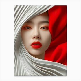 Portrait Of A Woman With Red Hair 1 Canvas Print