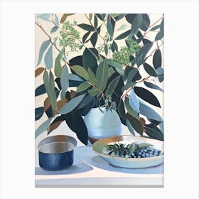 Eucalyptus Spices And Herbs Oil Painting Canvas Print