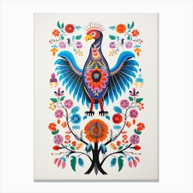 Scandinavian Bird Illustration Vulture 2 Canvas Print