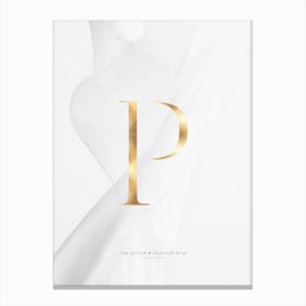Letter P Gold Canvas Print