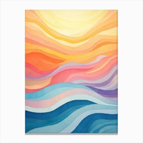 Abstract Watercolor Seascape Canvas Print