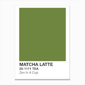 Matcha Colorblock Canvas Print