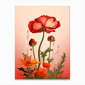 Red Poppies 1 Canvas Print