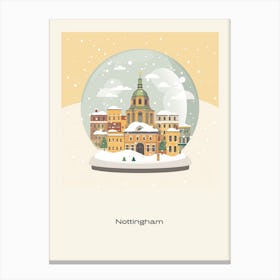 Nottingham United Kingdom Snowglobe Poster Canvas Print