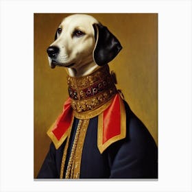 Labrador 2 Renaissance Portrait Oil Painting Canvas Print