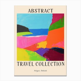 Abstract Travel Collection Poster Antigua Barbuda 7 Canvas Print