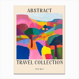 Abstract Travel Collection Poster South Africa 2 Canvas Print