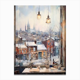 Winter Cityscape Toronto Canada 1 Canvas Print