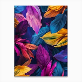 Colorful Leaves Wallpaper Canvas Print