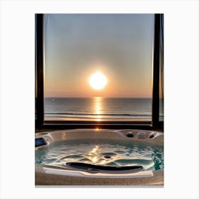 Hot Tub Sunset Canvas Print