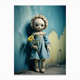 Doll With A Flower 1 Canvas Print