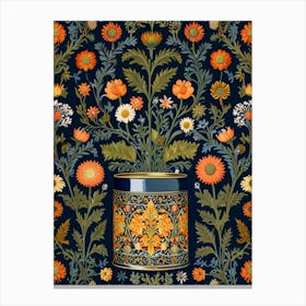 William Morris Vase Of Flowers Canvas Print