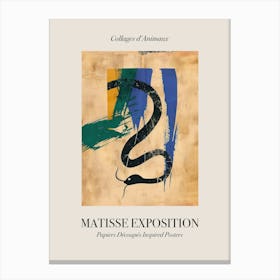 Snake 3 Matisse Inspired Exposition Animals Poster Canvas Print