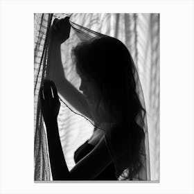 Elena Tupiga Behind A Thin Veil There Is A Blurry Silhouette 1 Canvas Print