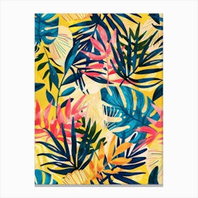 Tropical Leaves Pattern 10 Canvas Print