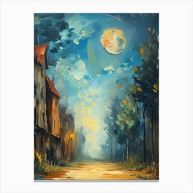 Moonlight Street Canvas Print