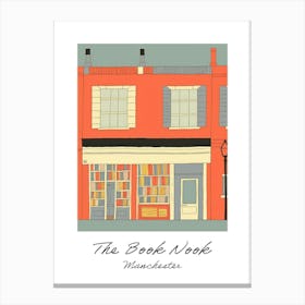 Manchester The Book Nook Pastel Colours 3 Poster Canvas Print