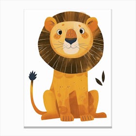 Barbary Lion Night Hunt Clipart 3 Canvas Print