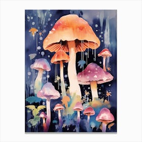 Mushroom Watercolour 11 Canvas Print