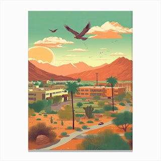 Phoenix United States Travel Illustration 1 Canvas Print
