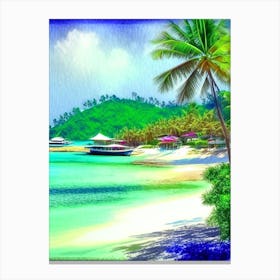 Koh Samui Thailand Soft Colours Tropical Destination Canvas Print