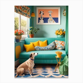 Dog In A Room Canvas Print