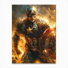 Captain America 50 Canvas Print