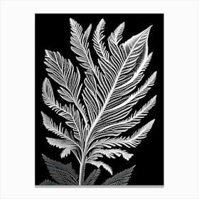 Spruce Needle Leaf Linocut 2 Canvas Print