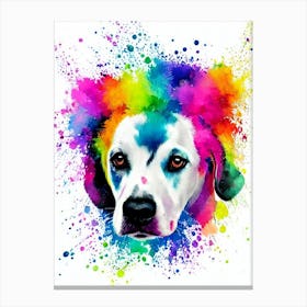 Dalmatian Rainbow Oil Painting dog Canvas Print