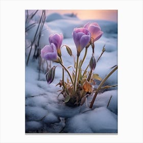 Beautiful Winter Flowers 46 Canvas Print