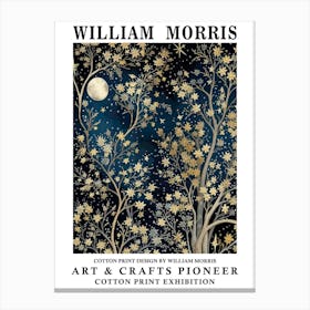 William Morris Print Moon Night Forest 35 3 Canvas Print