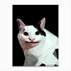 polite Cat meme Canvas Print