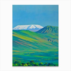 Mount Kilimanjaro National Park Tanzania Blue Oil Painting 1  Canvas Print
