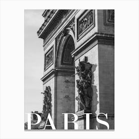 Paris Travel Poster Black and White - Arc de Triomf_2365339 Canvas Print