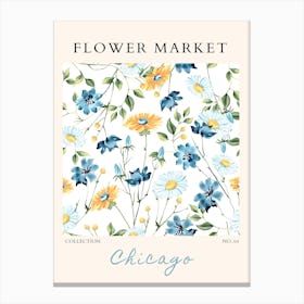 Chicago Flower Market Canvas Print