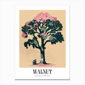 Walnut Tree Colourful Illustration 1 Poster Canvas Print