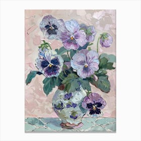 A World Of Flowers Pansies 3 Painting Canvas Print