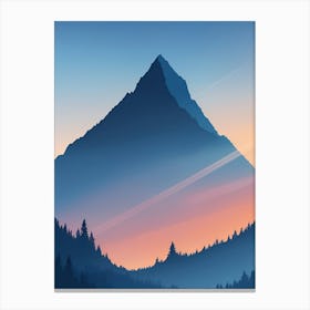 Misty Mountains Vertical Composition In Blue Tone 53 Canvas Print