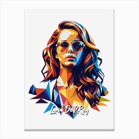 Lana Del Rey 03 Portrait Music Icon Style WPAP Pop Art Canvas Print