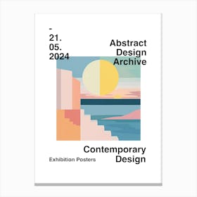 Abstract Design Archive Poster 40 Canvas Print