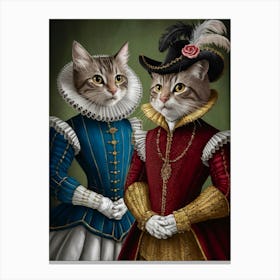 Renaissance Cats Canvas Print