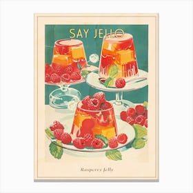 Rasperry Jelly Vintage Cookbook Illustration 3 Poster Canvas Print