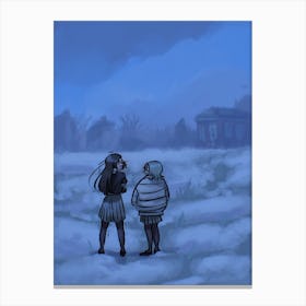 Winter love/friendship Canvas Print