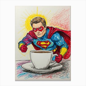 Superman Coffee Canvas Print