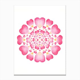 Target L.O.V.E Pink Canvas Print