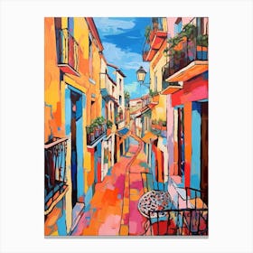 Malaga Spain 6 Fauvist Painting Canvas Print