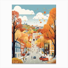 Canberra In Autumn Fall Travel Art 4 Canvas Print